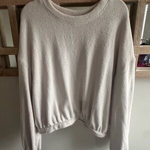 Free People Soft Cream Crew Neck Sweater
